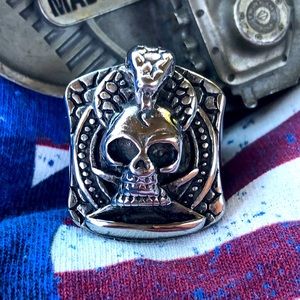 Men’s Stainless Steel Cobra Skull Ring